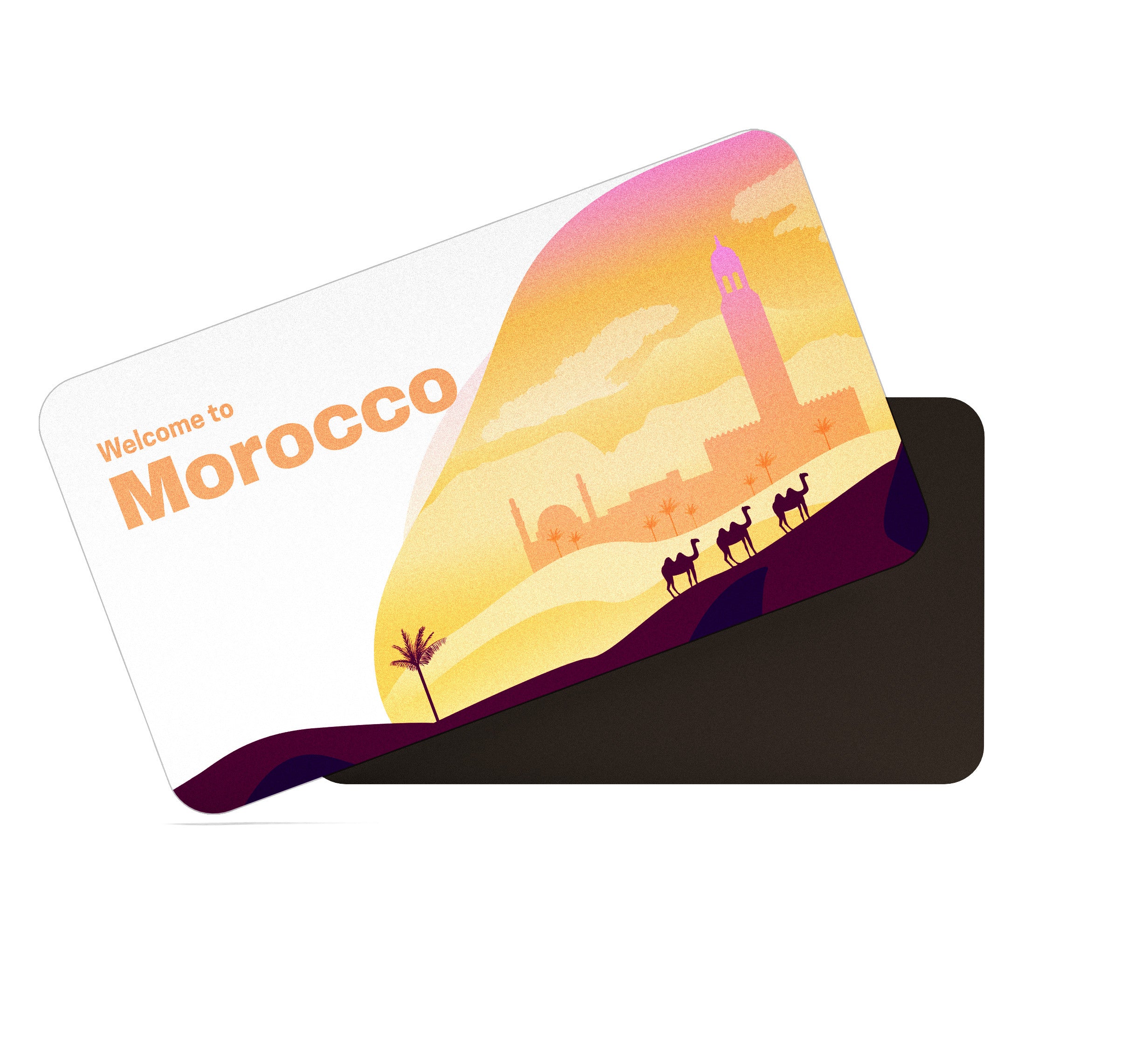 dhcrafts Rectangular Fridge Magnet Multicolor Morocco Design Pack of 1 (8.6cm x 5.4cm)